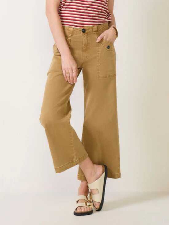 Kut from the Kloth Pants - KUT from the Kloth Meg High Waist Ankle Wide Leg Pants in Khaki - 2
